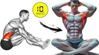 Избавьтесь от жира на животе, не вставая! 10-минутная тренировка для пресса сидя для ленивых дней!