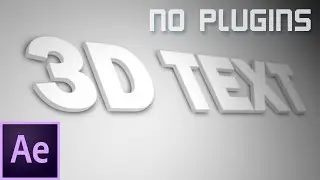 After Effects 3d Text Animation Tutorial