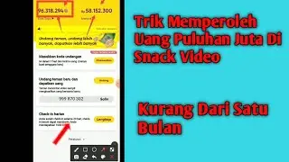 Trik Mendapatkan Uang Di Snack Video Dengan Cepat Dan Mudah