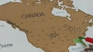 Accurate Lines on This Wander And Explore Wanderlust Scratch Off Map Make Scratching Easy!