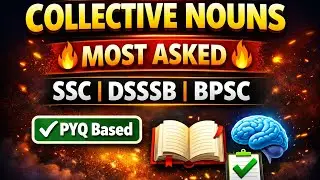 Collective Noun Trick 🔥 Most Asked PYQs | SSC CGL CPO | DSSSB | UP LT GRADE BPSC TRE 4 Grammar Rules