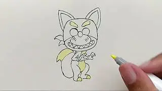 Drawing Funko Pop Swiper from Dora the Explorer