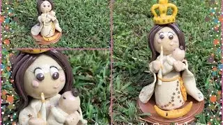 Cómo hacer a virgen de LA CANDELARIA / Virgen de Tlacotalpan / tutorial plastilina/ PLASTIEVALINAS