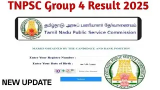 🔴 TNPSC group 4 result  release  2025