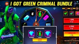 Got Green Criminal Bundle In One Spin 😮 - Garena Free Fire #Shorts #Short
