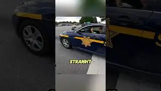 Biker Lane Splits Next to a Cop Then This Happens👀💀 Credit: @kawasakirrpilot