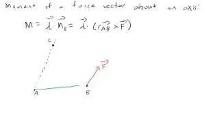 Moment Vectors, Moment about an Axis Part 2 - Engineering Statics