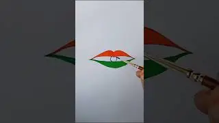 Indian Flag Painting on Lips| Lips 👄 painting| flag painting #shorts #art #Arsh Arty World 🙏👍👉🌎💕🇮🇳