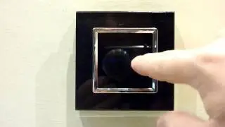 Black Glass Touch Light Switch 2 Gang 1 Way