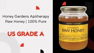 Honey Gardens Apitherapy Raw Honey | 100% Pure | US Grade A Unpasteurized| 43 Servings | 2 Pound Jar