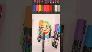 Drawing Joker Color #art #joker #posca #drawing #sketch #howto #asmr #satisfied #poscamarkers #fyp