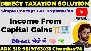 Income Capital gains|Direct Taxable| University Solution 2025|Tybcom sem5|Bms|Baf| Mcom |Ark sir
