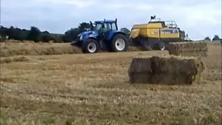 Raking and Baling straw