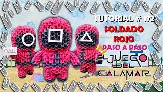 Как сделать игрушечного солдатика-кальмара🦑 в технике 3D-оригами? ✂️ | ИГРА-КАЛЬМАР💥 | Пошаговое ...