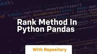 rank method in python pandas