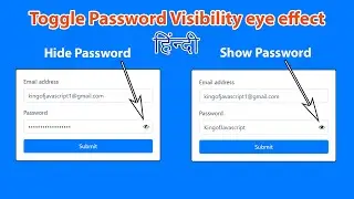 Toggle Password Visibility | Show/Hide Password | Javascript | Hindi