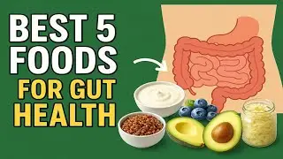 Best 5 Foods for a Healthy Gut. #GutHealth #HealthyEating #Nutrition #Wellness #HappyGut