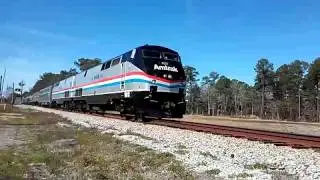 Amtrak 822 through Ocean Springs, Mississippi 2/18/2016