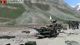 Indian Army's Air Defence Gunners training in High Altitude