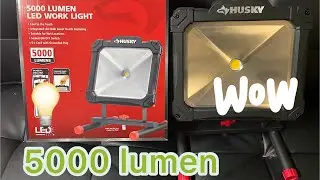 Brightest Husky work light 5000 lumen. Light up the night