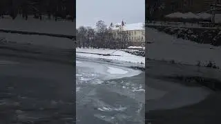 #Transcarpathia Uzh #River in #winter 🌊❄️ #ужгород #україна #украина