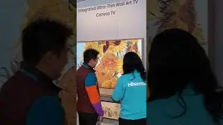 Hisense Ultra Thin Canvas TV Display Booth HDTV CES 2024 Las Vegas #CES #CES2024