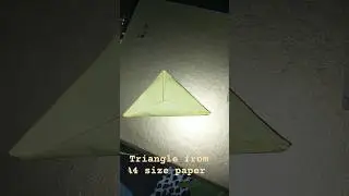 How to make a triangle with A4 size paper