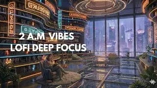 Cyberpunk Library Ambience | 1 Hour Study & Reading