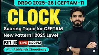 Score 40/40 in Reasoning! 🏆 Day 27 : Complete Clock Chapter | Abhishek Choudhary Sir #drdo