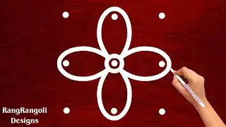3X3 dots Simple Kolams for Beginners | Small Daily Rangoli with 3 dots | Easy Rang Muggulu Designs
