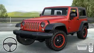 Extreme Car Driving Simulator - Red Jeep Wrangler New Update 2022 #1 Android gameplay