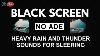 Pure Rain & Thunder Black Screen for Restful Sleep