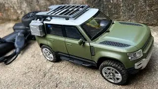 Unboxing and review remote control defender car ful hard test 14+ ages super suspension stones test 