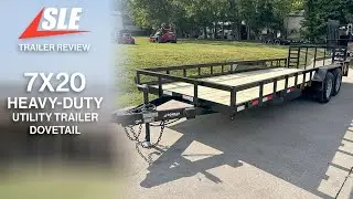 Overview of 7x20 Heavy Duty Dovetail Utility Trailer (2) 5,200lb Axles with Brakes | #trailers