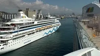 AIDAvita trifft AIDAmar in Barcelona 17.04.2014