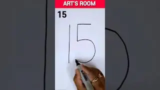 What Can You Draw With Number 15? #shorts #artsroom #numberdrawing #easydrawing