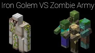 Minecraft Mob Battle (Iron Golem VS Zombie Army)
