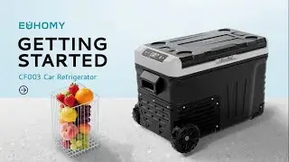 EUHOMY | GETTING started:Portable CAR Refrigerator Electric Cooler, Freezer with Wheels #euhomy