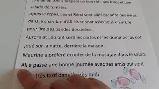 CP Lecture du texte Un samedi après-midi