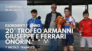 L'esordiente 1° anno Nicolò Trainotti (Forti e Veloci) vince a Comenduno di Albino