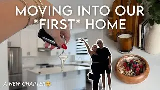 MOVING INTO OUR FIRST HOME TOGETHER: empty hour tour + moving vlog
