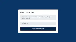 How To Save Textarea Value to Text File Using Javascript | Demo