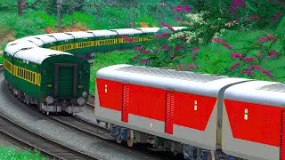 GARIBRATH COUPLING LHB PARCEL VAN TRAIN | BUMPY RAILROAD | RAILWORKS | INDIAN TRAIN SIMULATOR