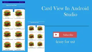 card view in android studio | grid layout in android studio | easy for us