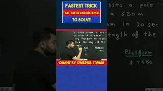 🤩Fastest Trick for Time, Speed & Distance!