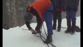 Nácvik záchrany z ledovcové trhliny