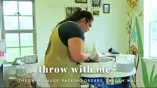 Daily life of a pottery artist: throw with me, garden walks, packing orders, and bonus recipe