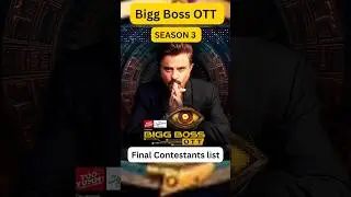 Bigg Boss OTT Season 3 contestants #biggboss #biggbossott #jiocinema #viral #shortsfeed #season3