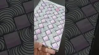 Waves of Lavender Illusion ✨ | Relaxing Zentangle Pattern Art#art #zentangle #drawing #shorts