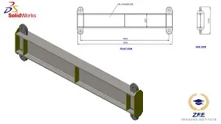 Lifting Beam Design in Solid Works  | Weldments